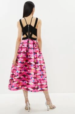 Coast Nick Grindrod Structured Twill Midi Dress -Coast bcc02173 multi xl 2