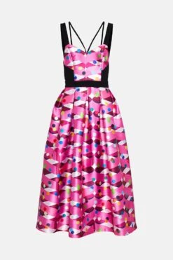 Coast Nick Grindrod Structured Twill Midi Dress -Coast bcc02173 multi xl 3