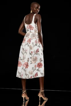 Coast Premium Rose Embellished Jacquard Midi Dress 6 Coast Premium Rose Embellished Jacquard Midi Dress -Coast bcc02227 ivory xl 2 scaled