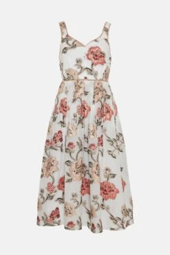 Coast Premium Rose Embellished Jacquard Midi Dress 7 Coast Premium Rose Embellished Jacquard Midi Dress -Coast bcc02227 ivory xl 3