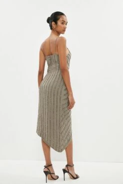 Coast Premium Drape Wrap Embellished Cami Dress -Coast bcc02229 khaki xl 2