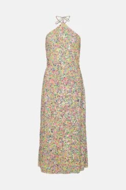 Coast Multi Colour Sequin Halter Neck Column Dress 7 Coast Multi Colour Sequin Halter Neck Column Dress -Coast bcc02301 multi xl 3