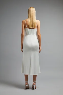 Coast ​​Cowl Detail Satin Midi Dress With Corset -Coast bcc02318 ivory xl 2 scaled