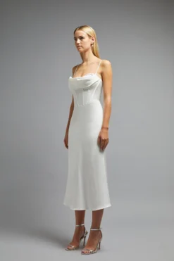 Coast ​​Cowl Detail Satin Midi Dress With Corset -Coast bcc02318 ivory xl 4 scaled