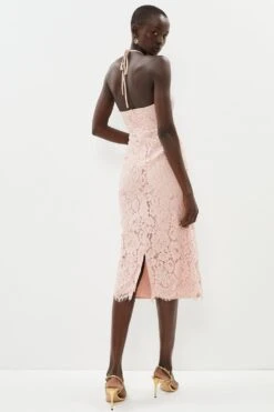 Coast Lace Halter Neck Column Midi Dress 6 Coast Lace Halter Neck Column Midi Dress -Coast bcc02369 blush xl 2