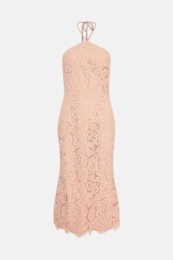 Coast Lace Halter Neck Column Midi Dress 7 Coast Lace Halter Neck Column Midi Dress -Coast bcc02369 blush xl 3