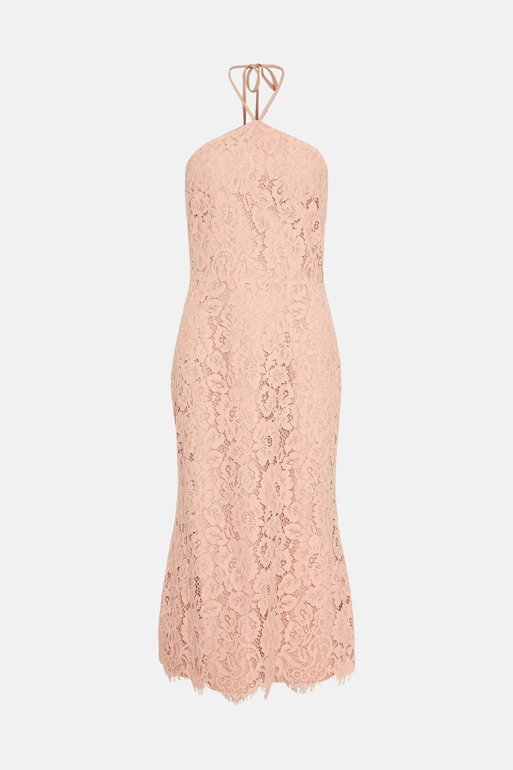 Coast Lace Halter Neck Column Midi Dress 4 Coast Lace Halter Neck Column Midi Dress - Image 4