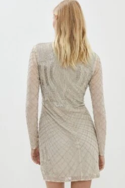 Coast Premium Embellished Mini Dress -Coast bcc02402 ivory xl 2