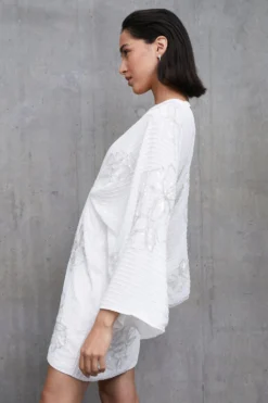Coast Premium Embellished Flare ​Sleeve Mini Dress -Coast bcc02652 ivory xl 4 scaled