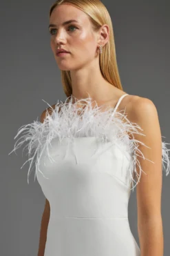 Coast Premium Feather Trim Bardot Midi Dress -Coast bcc02743 ivory xl 5 scaled