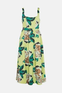 Coast Premium Jacquard Corset Midi Dress​ -Coast bcc02815 green xl 3