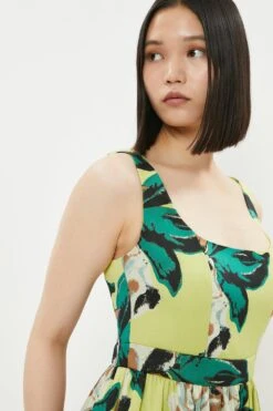 Coast Premium Jacquard Corset Midi Dress​ -Coast bcc02815 green xl 5