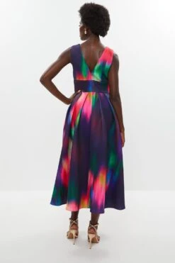 Coast Plunge Neck Full Skirted Scuba Dress -Coast bcc02824 navy xl 2