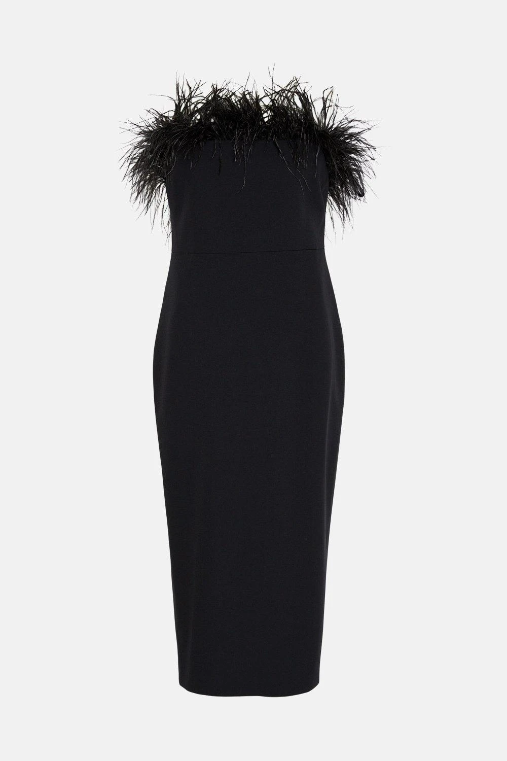 Coast Premium Feather Trim Midi Dress 4 Coast Premium Feather Trim Midi Dress - Image 4