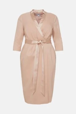 Coast Plus Size Premium Notch Neck Wrap Dress -Coast bcc02869 blush xl 3