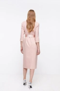Coast Premium Notch Neck Wrap Dress -Coast bcc02870 blush xl 2