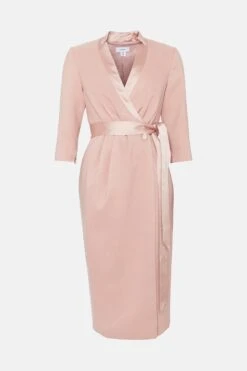 Coast Premium Notch Neck Wrap Dress -Coast bcc02870 blush xl 3