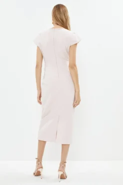Coast Premium Pleat Detail Cap Sleeve Pencil Dress -Coast bcc02882 blush xl 2 scaled