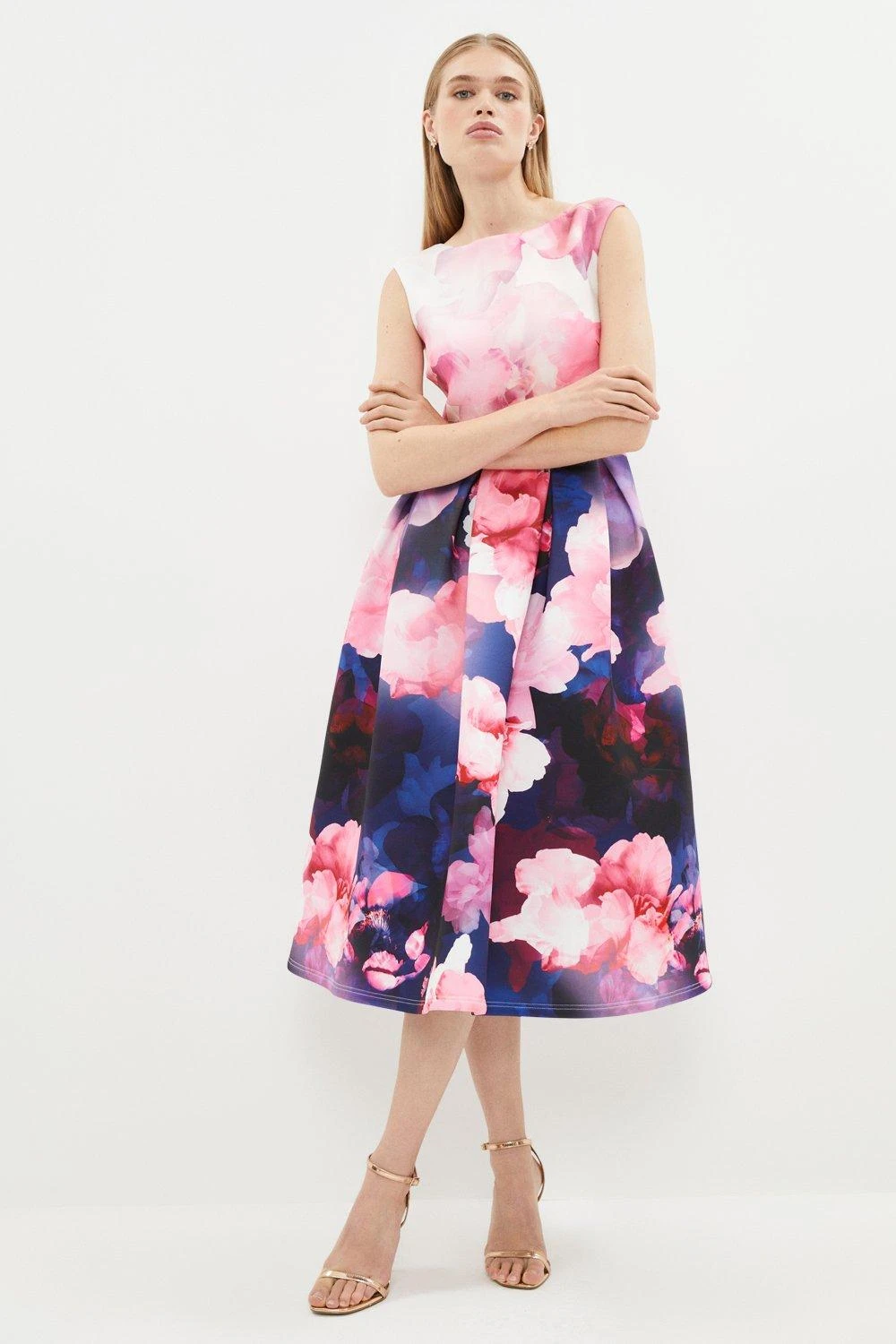 Coast Peony Full Skirted Structured Dress 1 Coast Peony Full Skirted Structured Dress