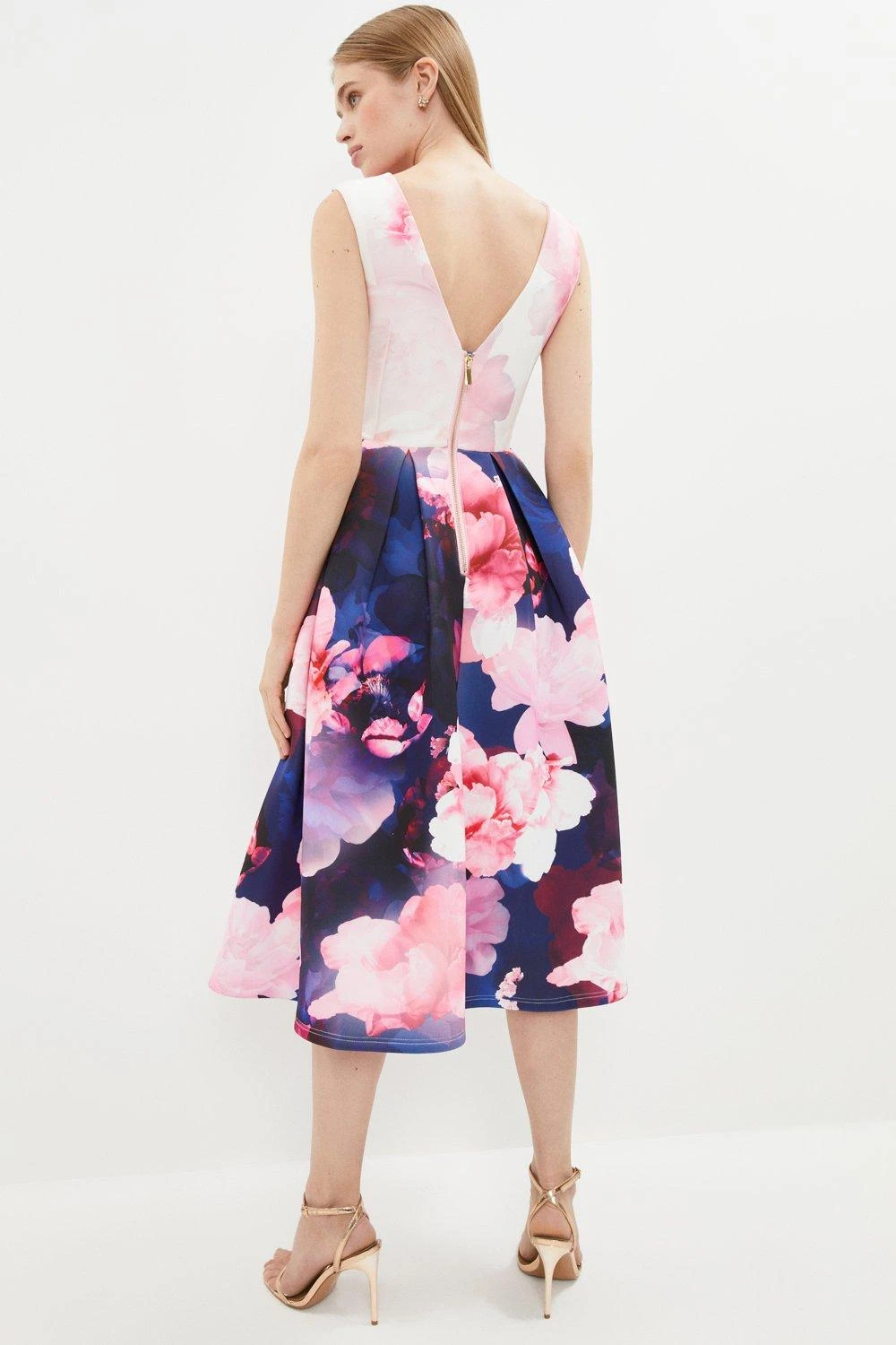 Coast Peony Full Skirted Structured Dress 3 Coast Peony Full Skirted Structured Dress - Image 3