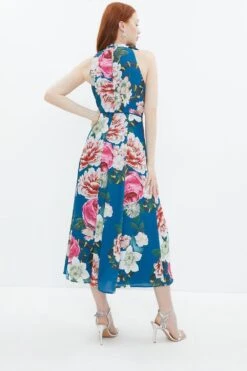 Coast Alexandra Gallagher Corsage Detail Halter Max -Coast bcc03034 teal xl 2