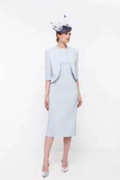 Coast Premium Italian Fabric Tailored Midi Dress -Coast bcc03173 grey20blue xl 4