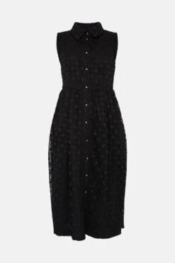 Coast Lace Midi Shirt Dress -Coast bcc03179 black xl 3