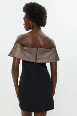 Coast Oversized Bow Mini Dress -Coast bcc03192 gold xl 2