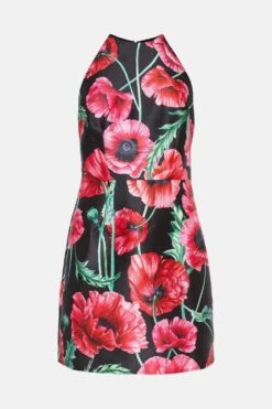 Coast Lace Back Twill Mini Dress -Coast bcc03203 black xl 3