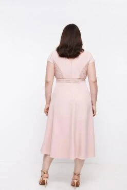 Coast Plus Size Lace Dress With Circular Skirt -Coast bcc03296 blush xl 2