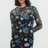 Coast Hand Embellished Long Sleeve Dress