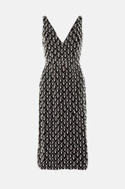Coast Premium Midi Dress In Pearl Embellishment -Coast bcc03466 black xl 3