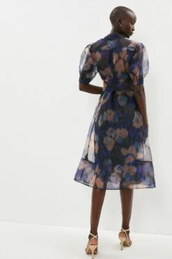 Coast Organza Shirt Dress -Coast bcc03561 blue xl 2