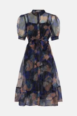 Coast Organza Shirt Dress -Coast bcc03561 blue xl 3