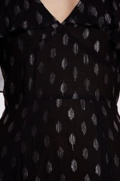 Coast Metallic Spot Cape Sleeve Midi Dress -Coast bcc03722 black xl 4