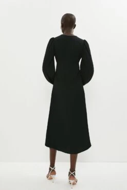 Coast Mirror Beadwork Viscose Button Through Dress -Coast bcc03726 black xl 2