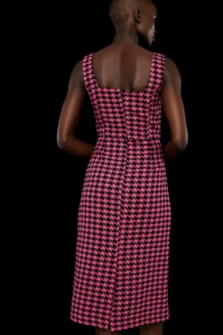 Coast Tweed Panelled Midi Pencil Dress -Coast bcc03735 pink xl 2 scaled