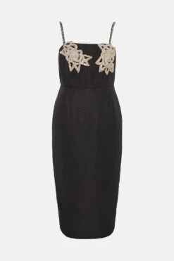 Coast Midi Cami Dress With Crystals -Coast bcc03779 black xl 3