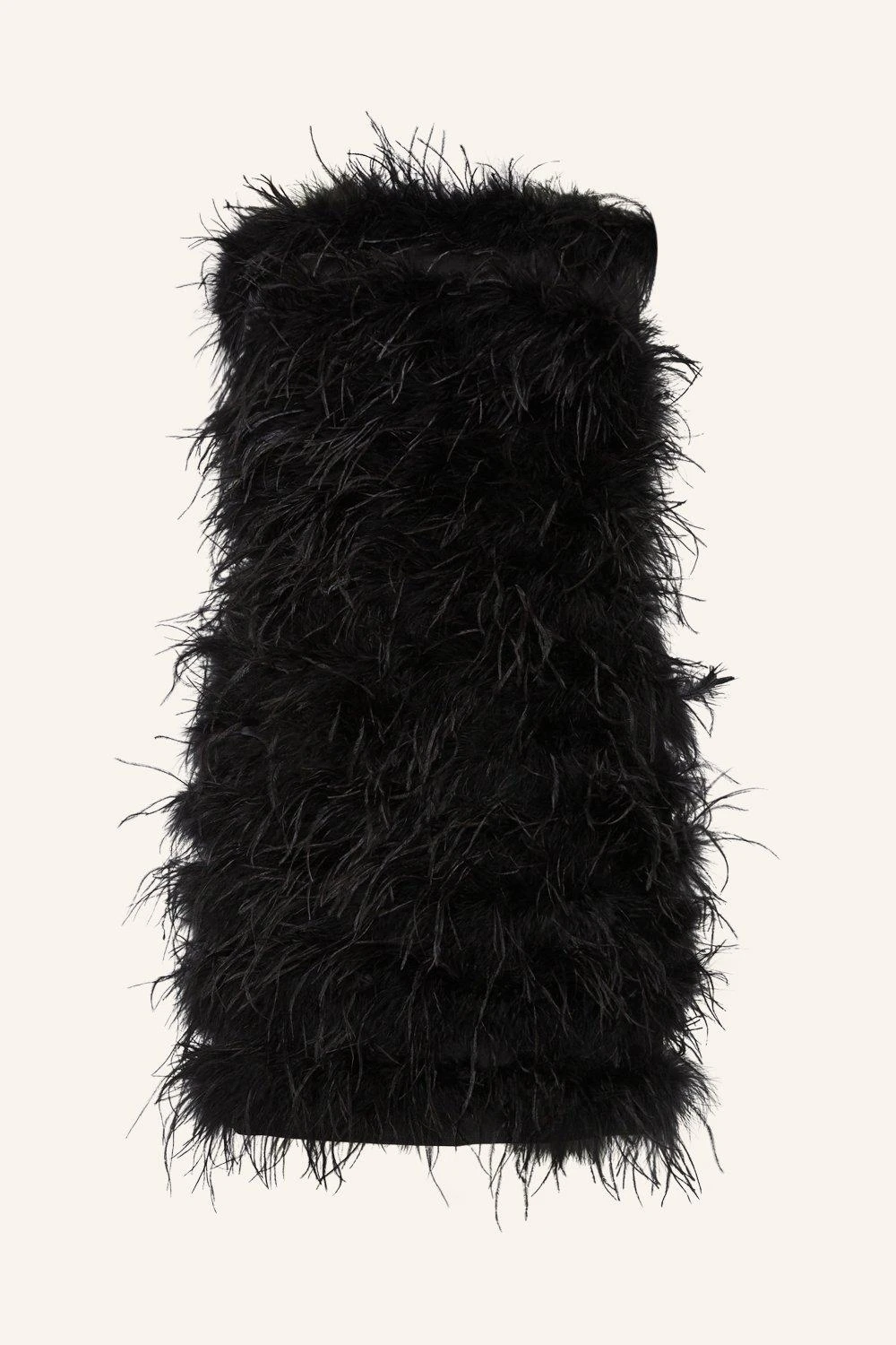 Coast All Over Feather Bandeau Mini Dress 4 Coast All Over Feather Bandeau Mini Dress - Image 4