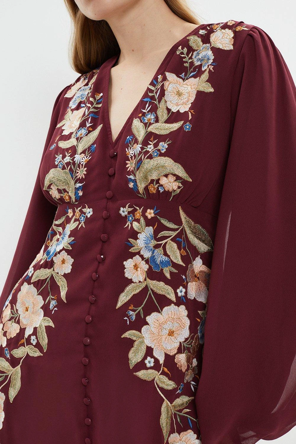 Coast Mirrored Orchid Button Through Midi Dress 5 Coast Mirrored Orchid Button Through Midi Dress - Image 5