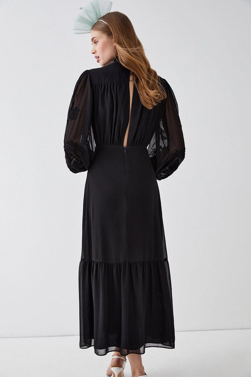 Coast Corded Floral Embroidery Midi Dress 5 Coast Corded Floral Embroidery Midi Dress - Image 5