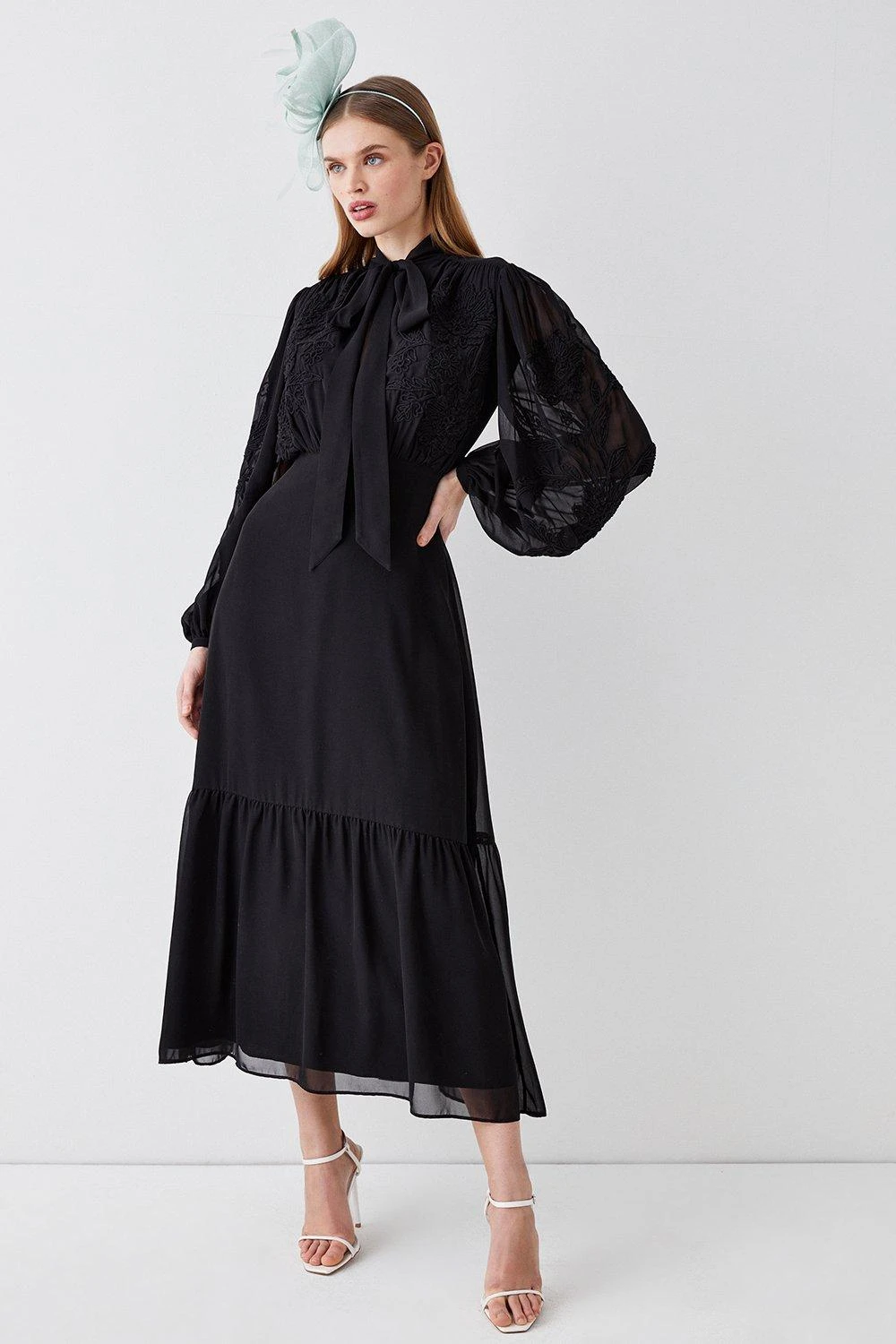 Coast Corded Floral Embroidery Midi Dress 6 Coast Corded Floral Embroidery Midi Dress - Image 6