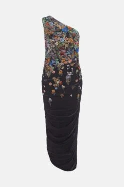 Coast Julie Kuyath Bejewelled Draped Mesh Dress -Coast bcc03812 black xl 3