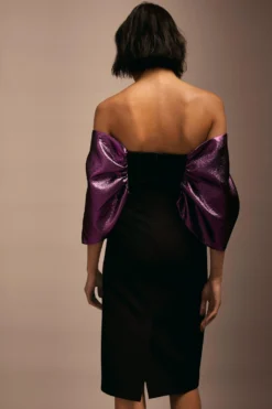 Coast Julie Kuyath Metallic Pleat Detail Dress -Coast bcc03832 pink xl 2 scaled