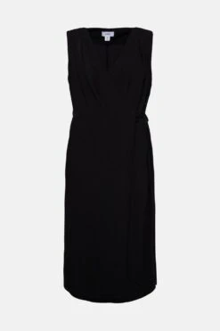 Coast Wrap Top Pencil Skirt Midi Dress -Coast bcc03889 black xl 3