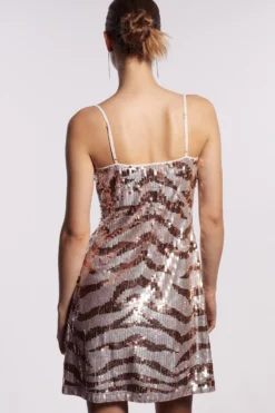 Coast Cowl Neck Sequin Mini Dress In Sequin -Coast bcc03901 pink xl 2 scaled