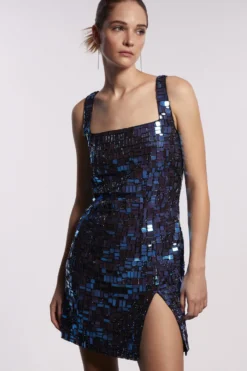 Coast Mirror Square Neck Mini Dress