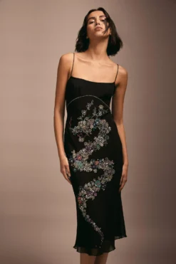 Coast Julie Kuyath Embellished Dragon Corset Slip Dress