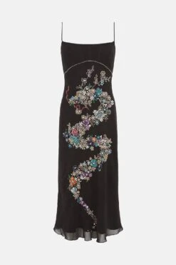 Coast Julie Kuyath Embellished Dragon Corset Slip Dress -Coast bcc03970 black xl 3