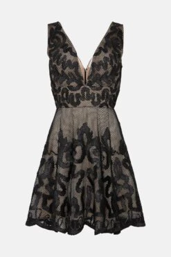 Coast Premium Mini Dress With Ribbon Applique 7 Coast Premium Mini Dress With Ribbon Applique -Coast bcc03984 black xl 3